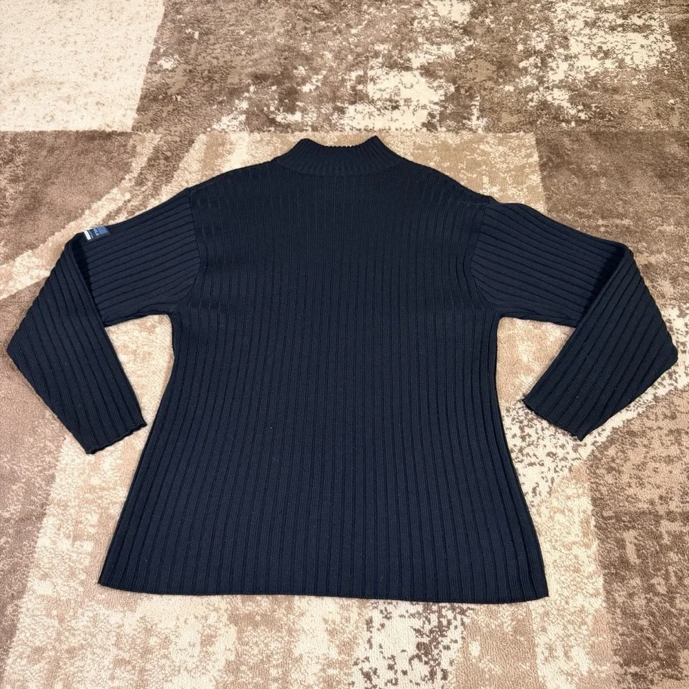 Southpole Sweater Mens Large Navy Turtleneck Ribbed VTG‎ Y2K Rib Knit Pullover